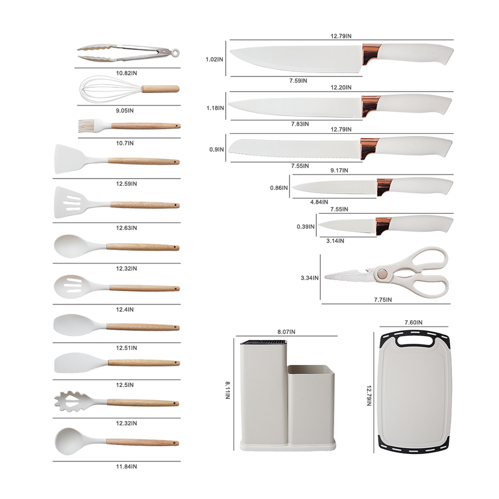 Knife Set & Silicone Utensils