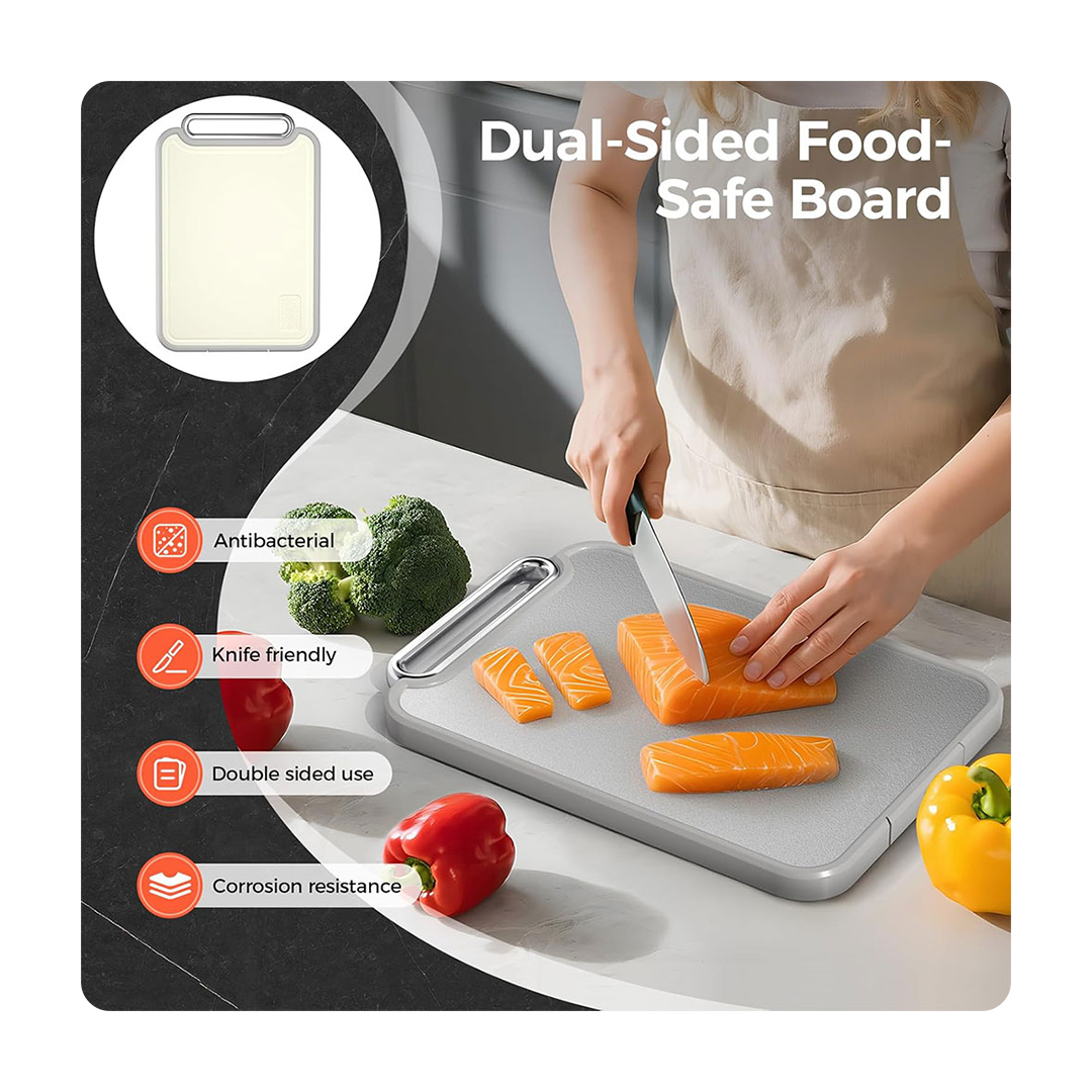 Double-Sided Titanium & PP Chopping Board