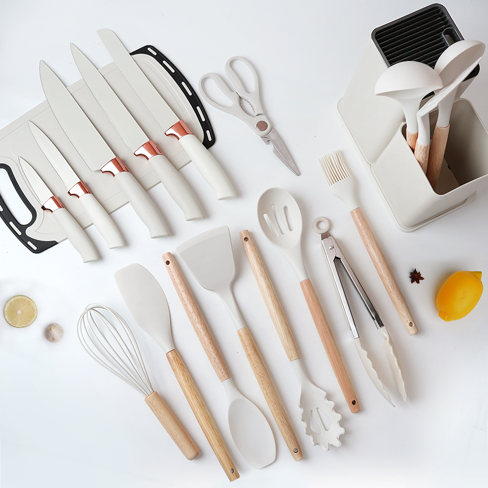 Premium Silicone Utensils & Knife Set