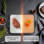 Dual-Sided Eco Wood Fiber & Pure Titanium Chopping Board