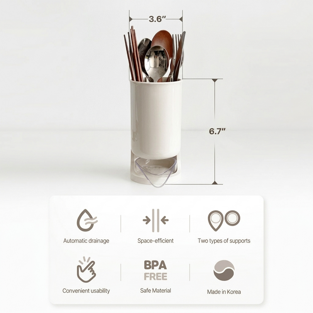 Utensil Drying Holder for Kitchen Counter
